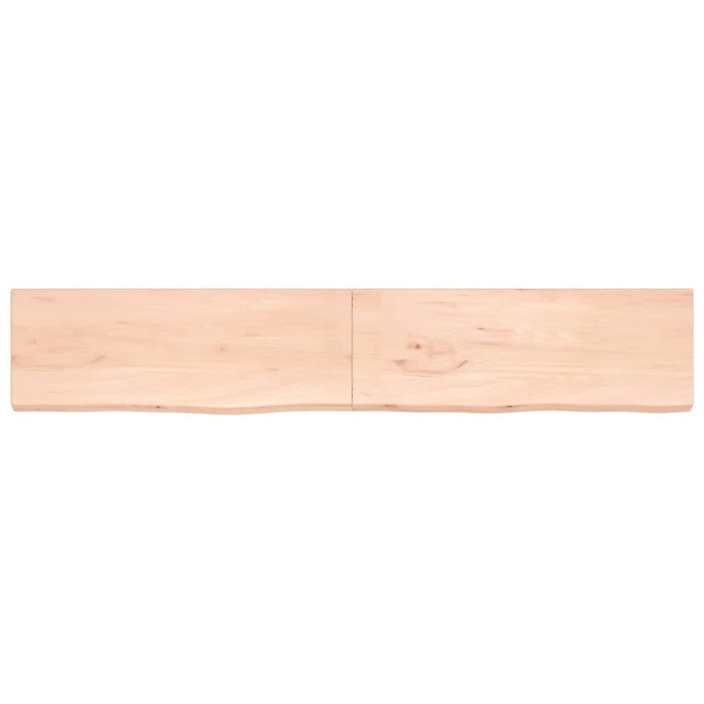 Massivholz cm Wandregal Unbehandelt 220x40x(2-4) furnicato Eiche