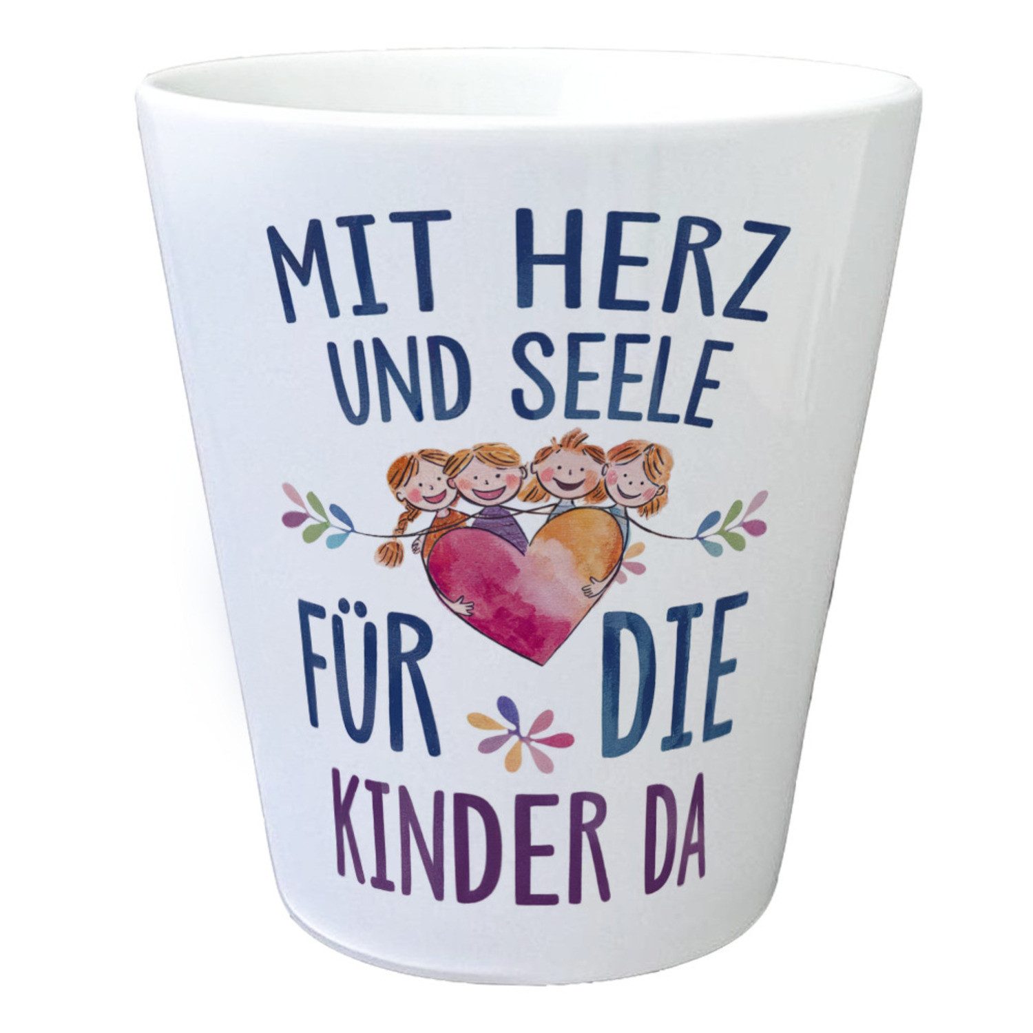 Blumentopf Mit Herz für Kinder da Blumentopf Herz Umarmt Kinder
