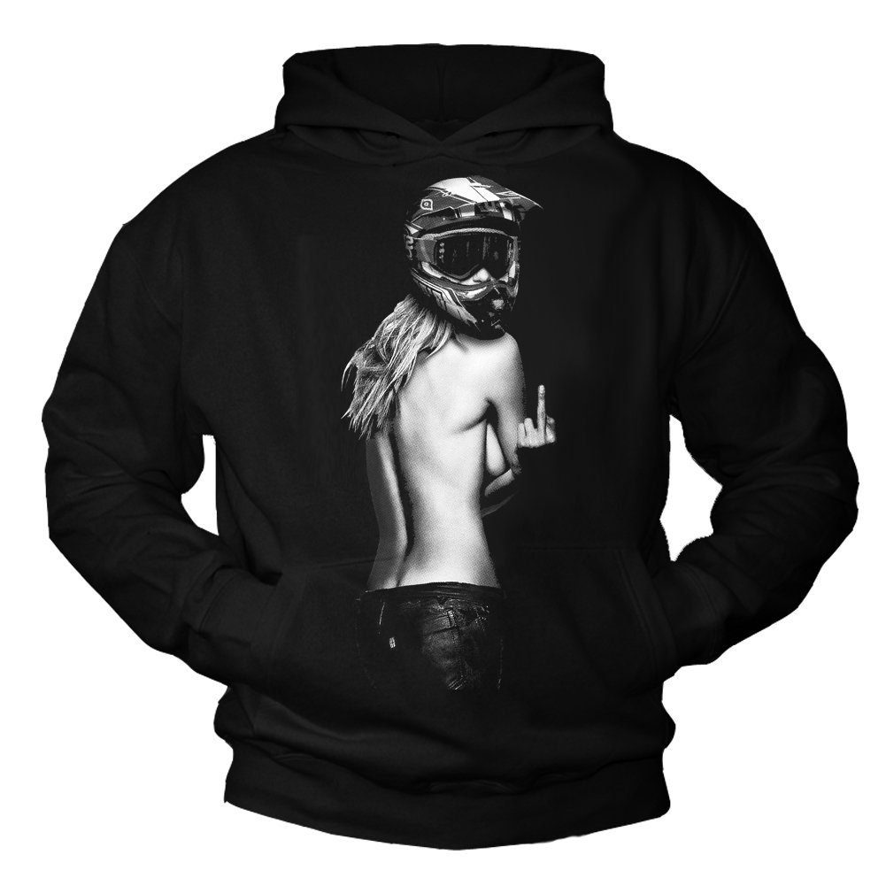 MAKAYA Helm Biker Motorradfahrer Sweatshirt Herren Kapuzenpullover Motorrad Geschenke Kapuze