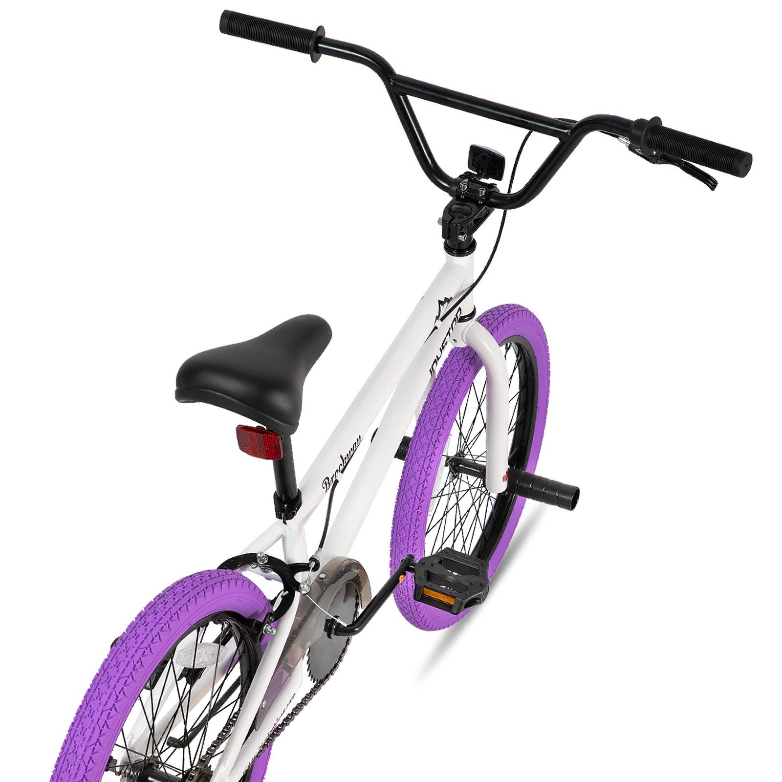 JOYSTAR Kinderfahrrad 20 Zoll BMX Fahrrad für Jungen Mädchen im Alter von 7-12 Jahren, Freestyle, Doppelbremsen, 2 pegs, Kettenschutz, Singlespeed