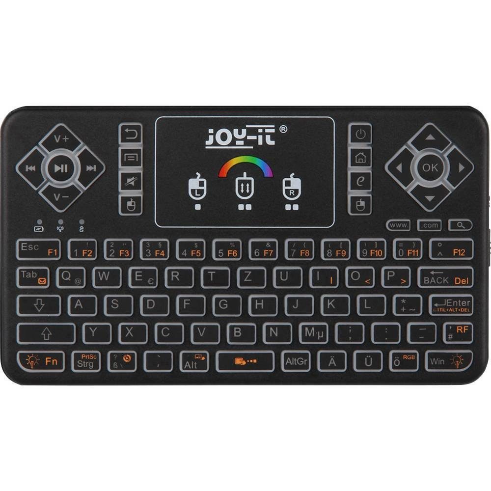 Joy-it Mini Wireless Keyboard mit Touchpad Tastatur (Integriertes Touchpad)