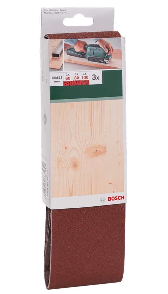 Bosch 60 533 Körnung Stück, BOSCH Bandschl x Schleifband 100 75 Bohrfutter mm für 3 80