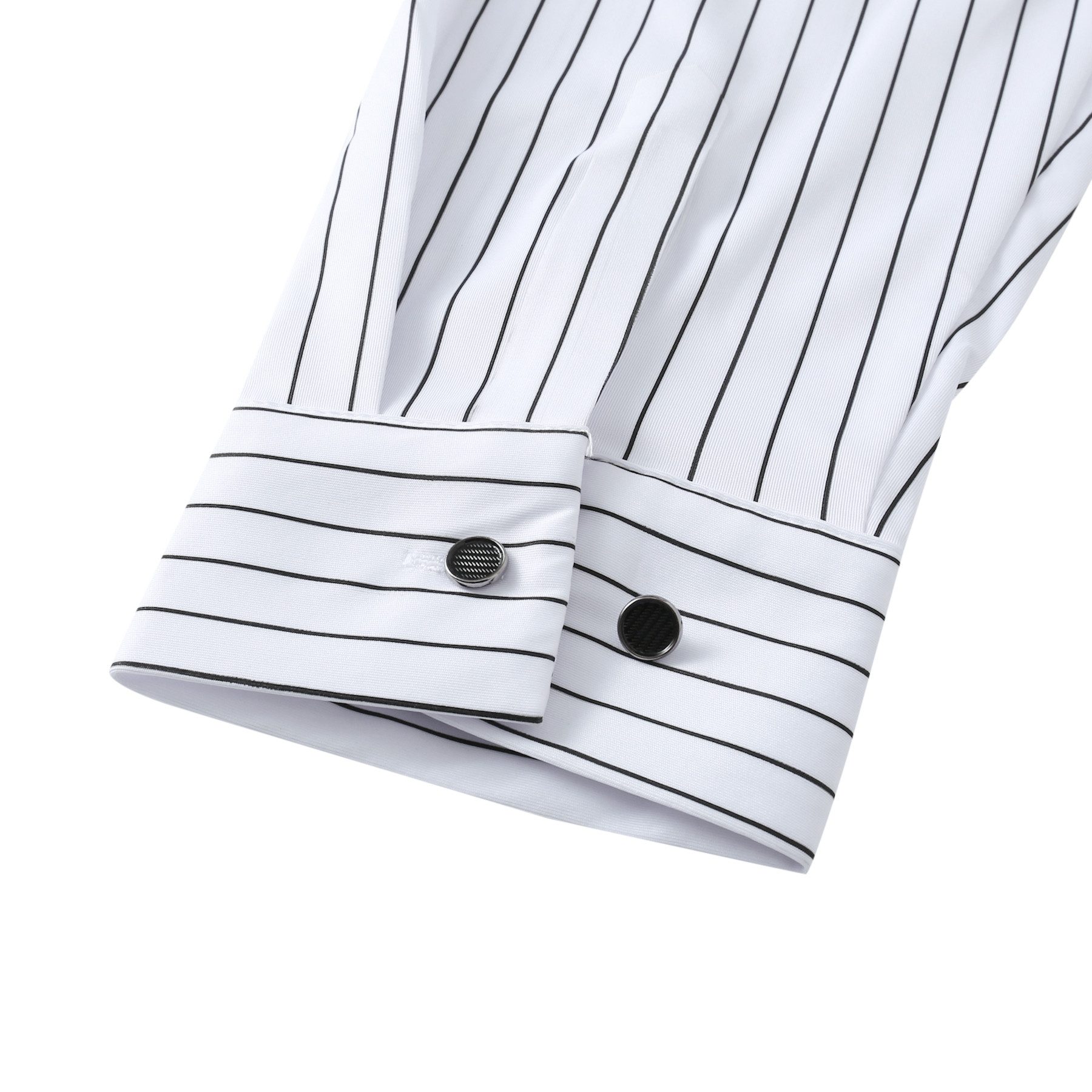 Allthemen Businesshemd Herren langarm Oberhemd aus Stretchmaterial Streifenhemd Slim Fit