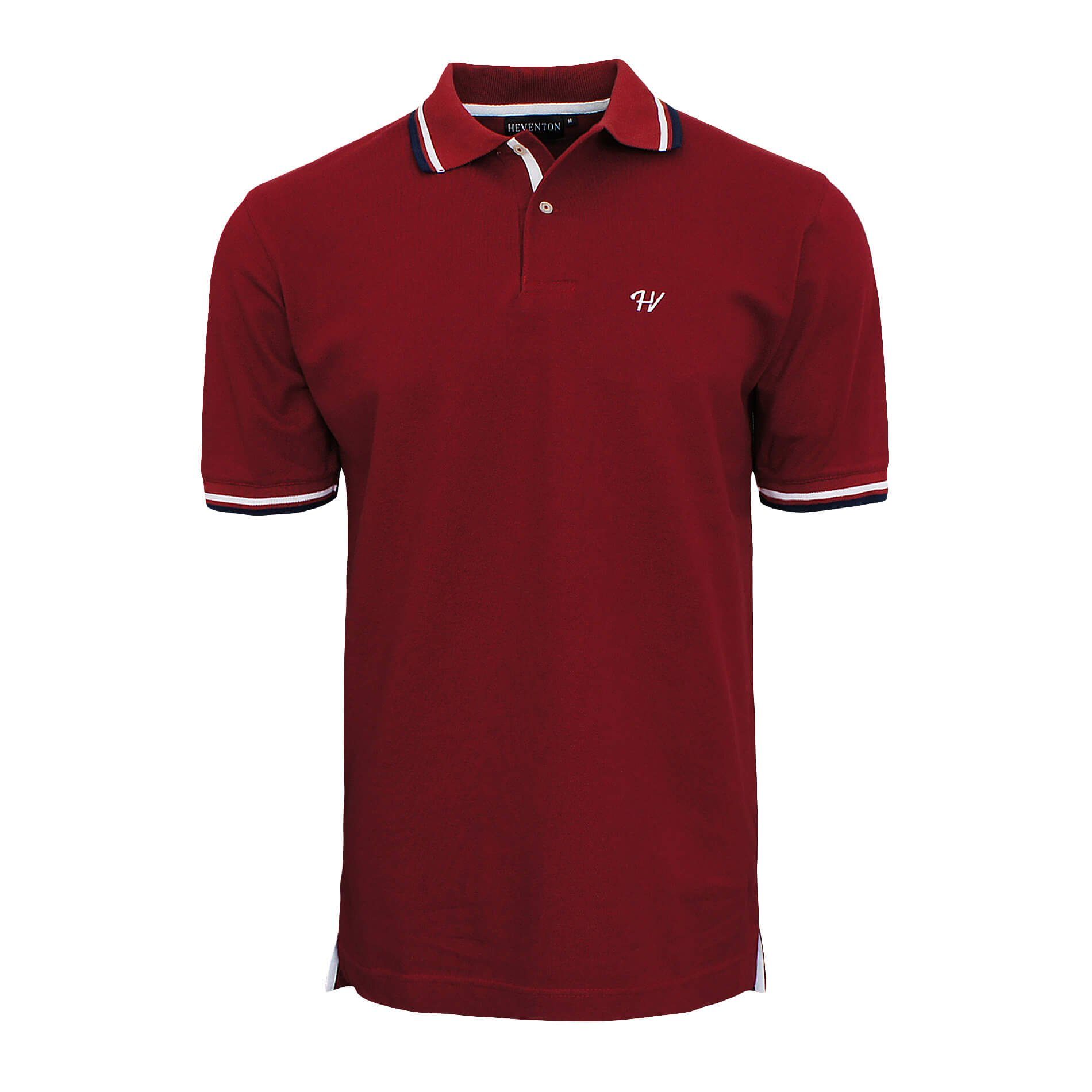 HEVENTON Poloshirt Piqué Bordeaux