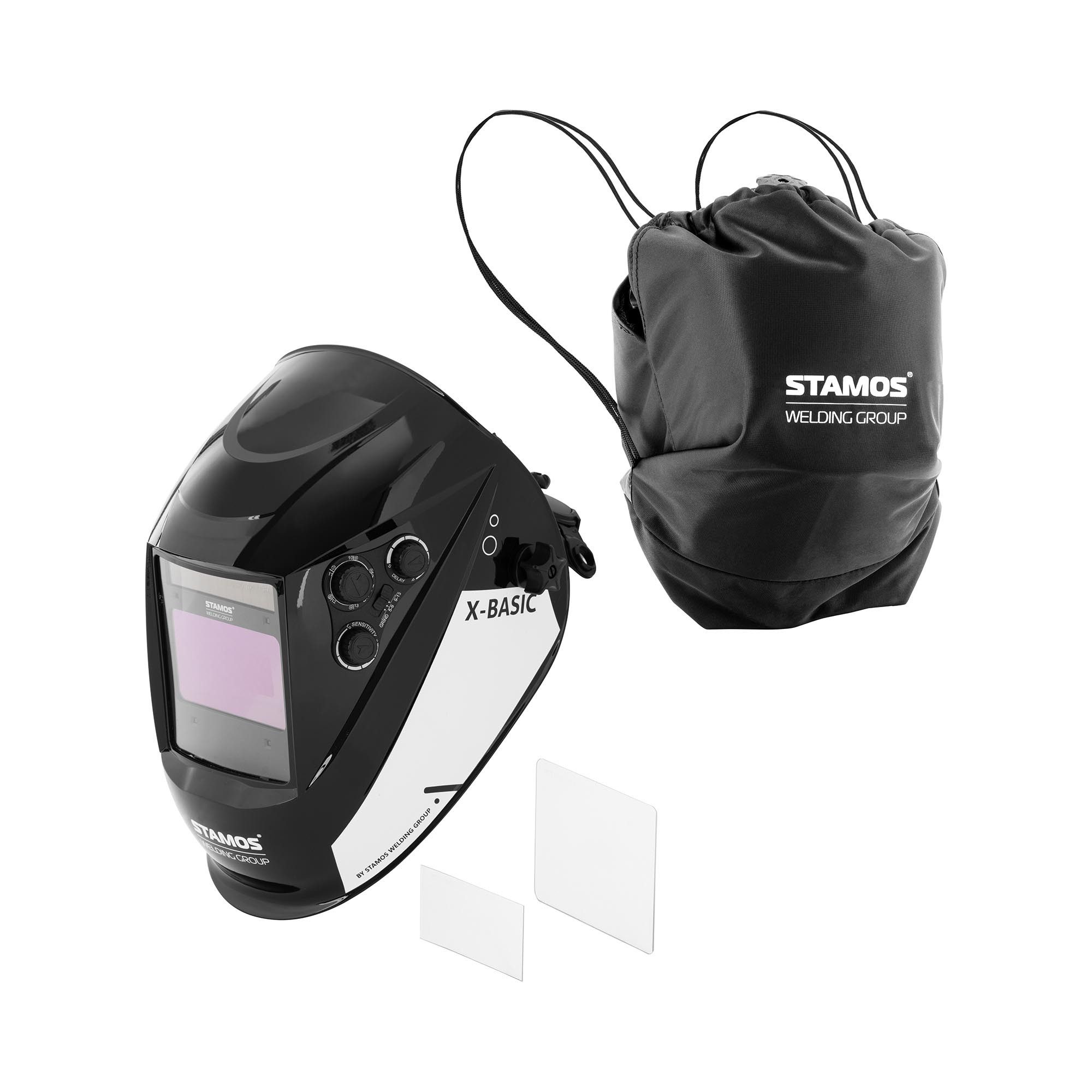 Stamos Welding Group Schweißhelm X-BASIC automatischer Schweißerhelm farbiges Sichtfeld