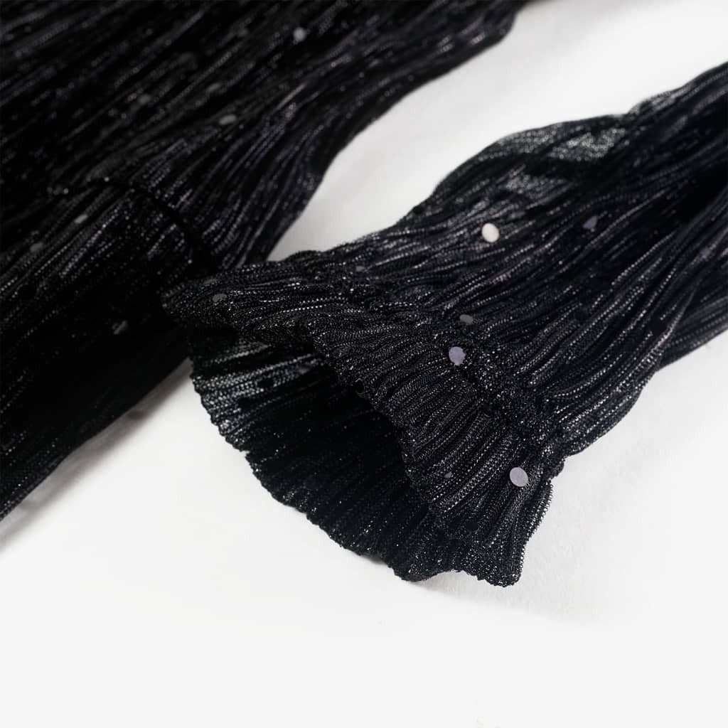 vidaXL Druckkleid Kinderkleid mit Langen Ärmeln Schwarz 92