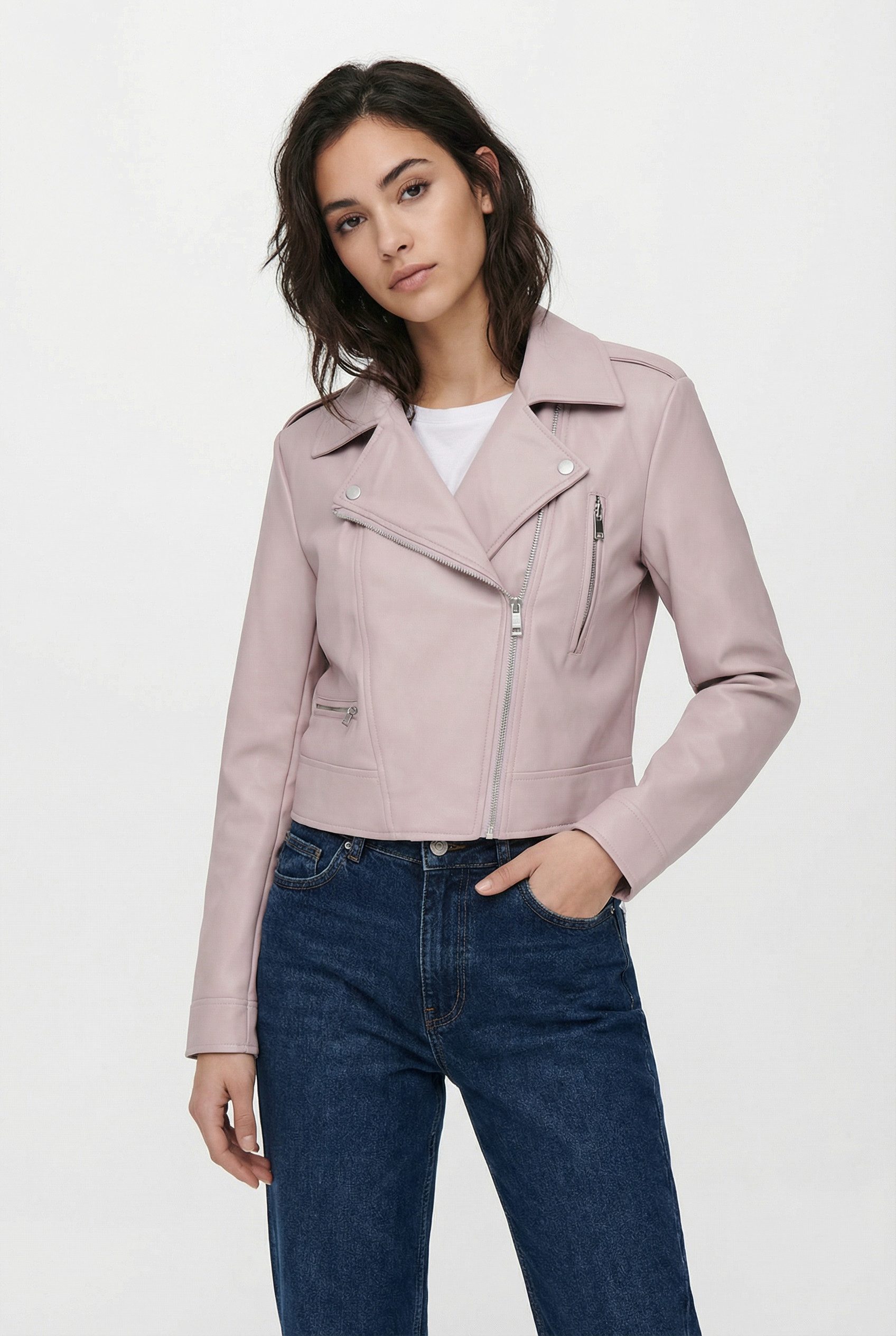 ONLY Lederimitatjacke ONLCARMEN FAUX LEATHER BIKER CC OTW mit asymmetrischem Reißverschluss