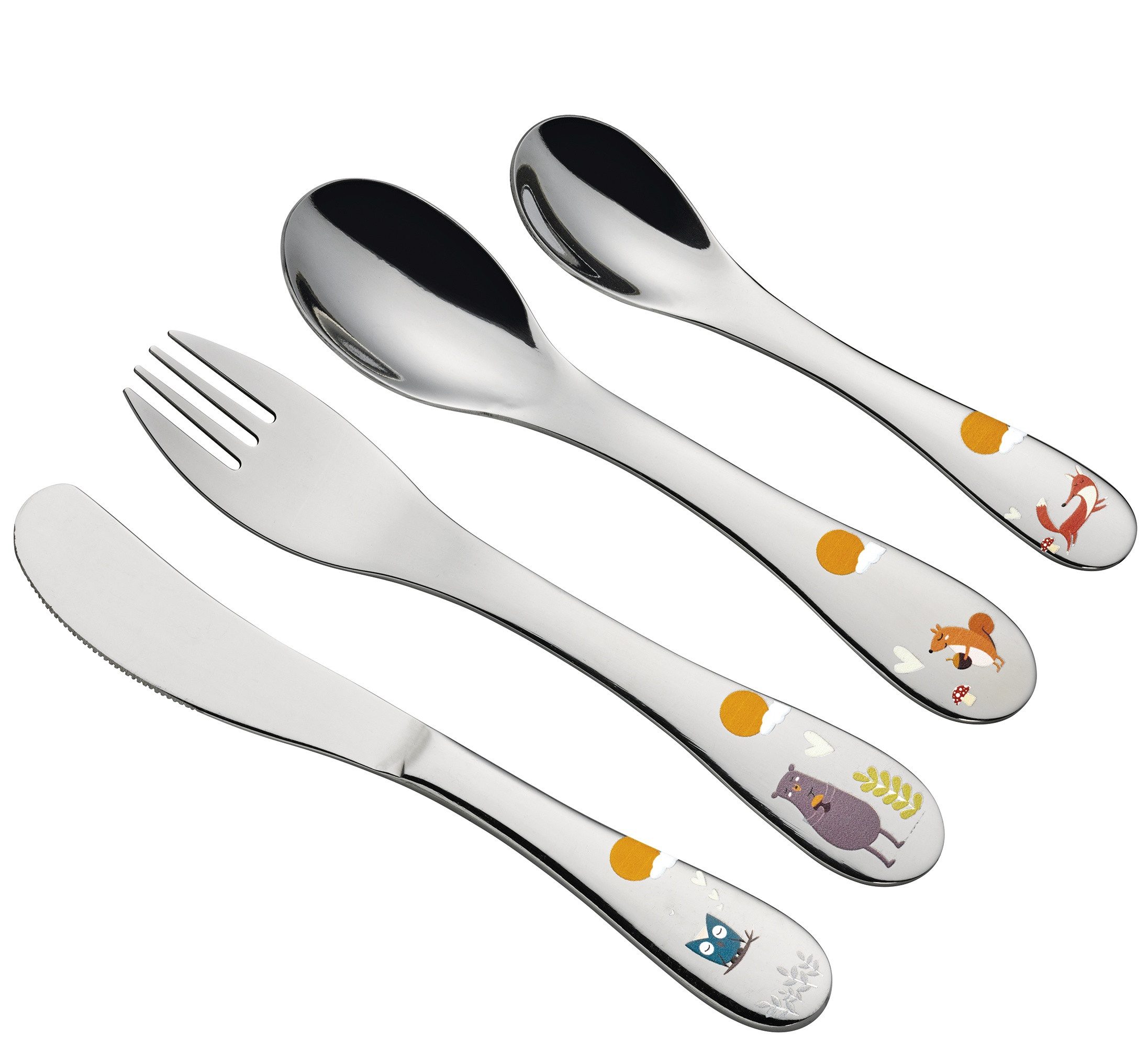 Cilio Besteck-Set Kinderbesteck Kinder Besteckset 4-tlg. Edelstahl cilio FOREST 124910