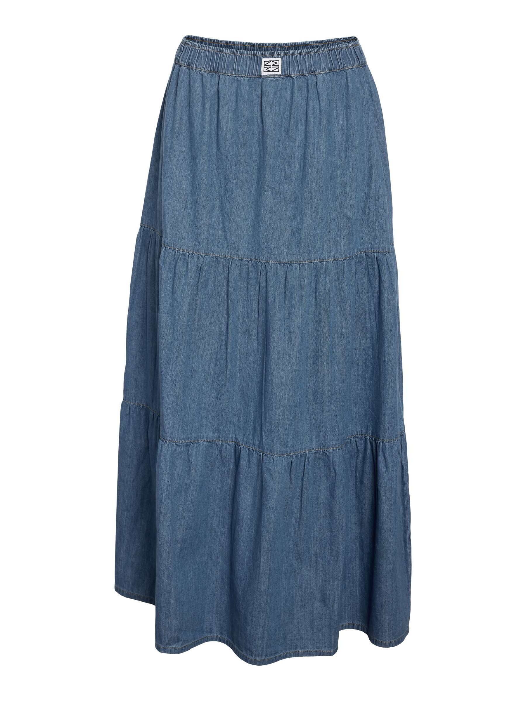 Noisy may Sommerrock Maxilänge Volants Weich Fallender Stoff Bequem (1-tlg) NMHELSA HW ELSTC LONG SKIRT MG002LB