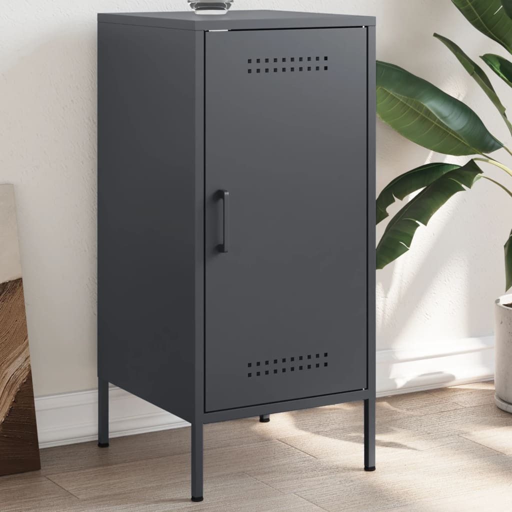 vidaXL Sideboard Sideboard Anthrazit 36x39x79 cm Stahl (1 St)
