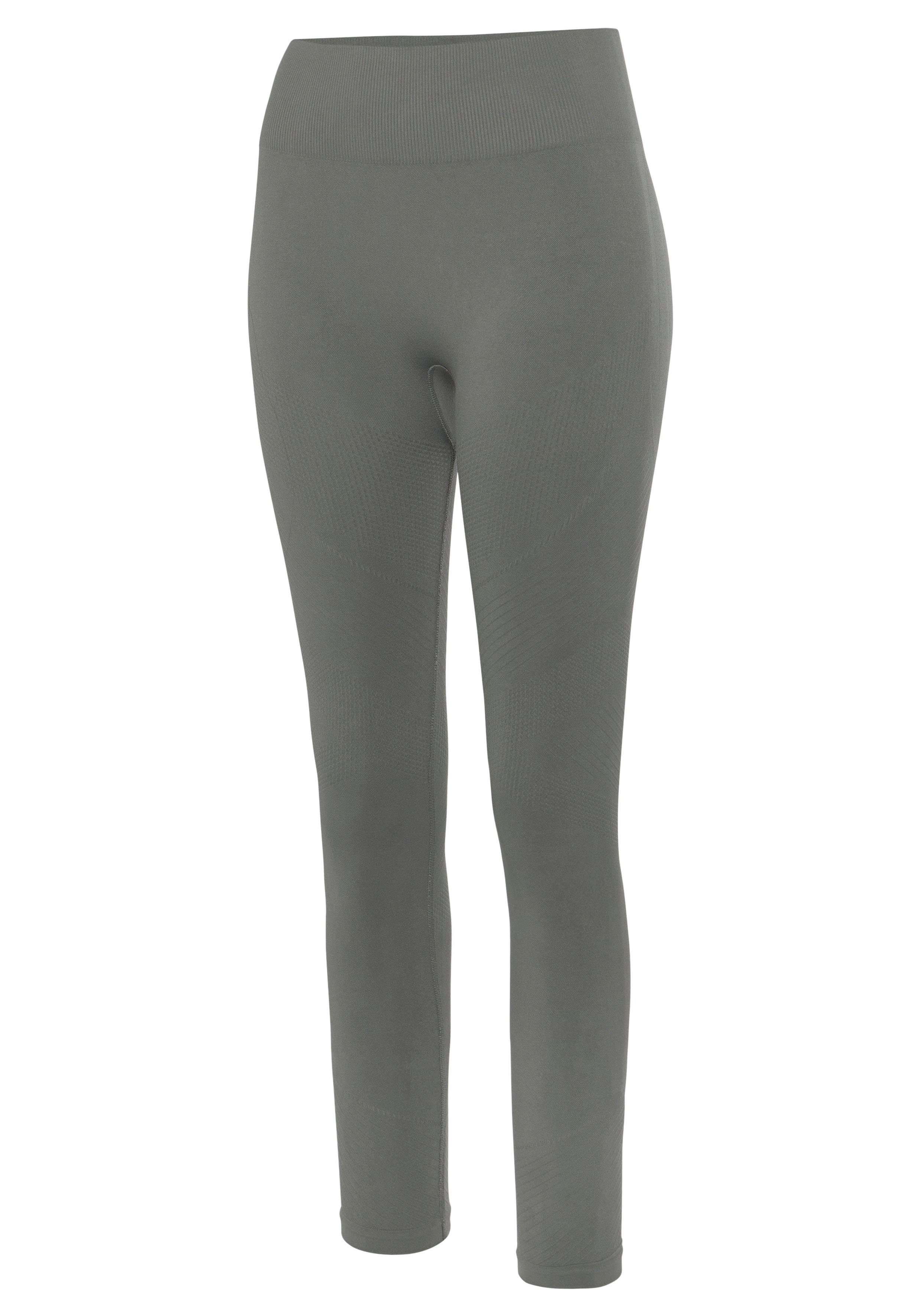 LASCANA Seamless Leggings Po Push Up mit Rippstruktur und Shapingeffekt, Sporthose, Sportleggings