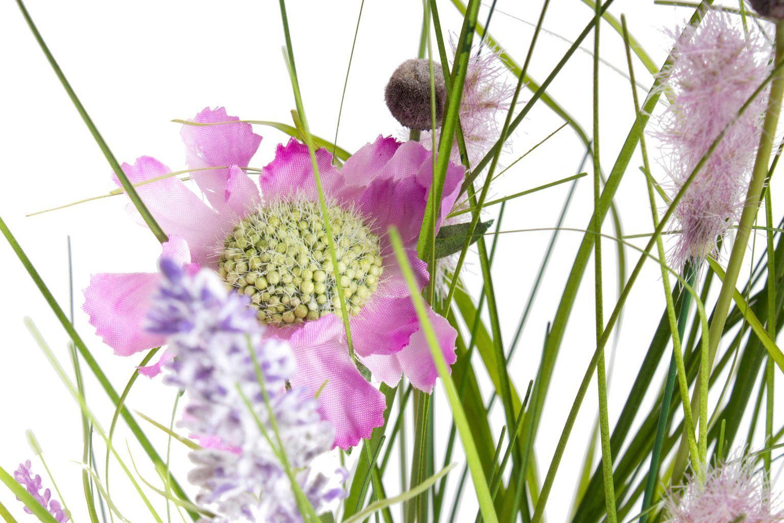 Kunstblume Wiesenblumen im Kunststofftopf Gras, Botanic-Haus, günstig online kaufen