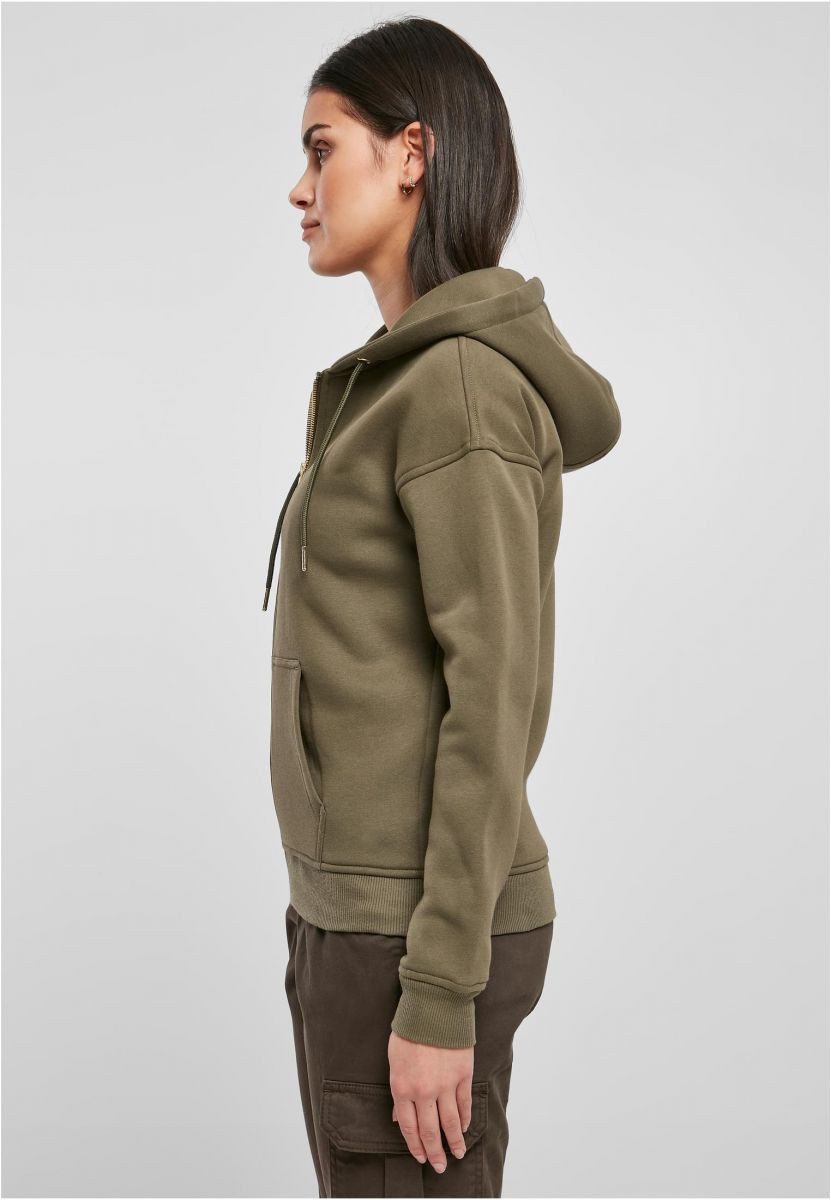URBAN CLASSICS Kapuzensweatjacke Ladies Classic Zip Hoody Kapuzenjacke Damen