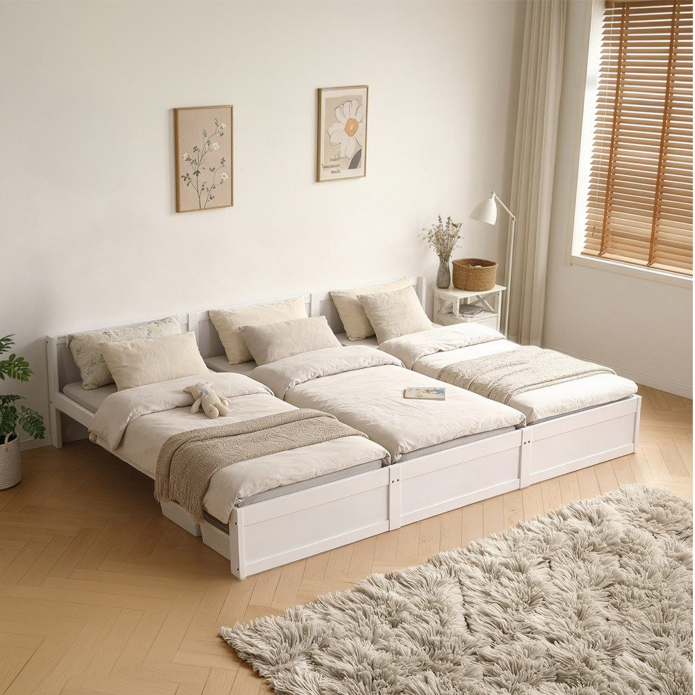 HOME DELUXE Bett Familienbett DILAR - 270 x 200 cm, wahlweise mit Matratze, Holzbett, Doppelbett