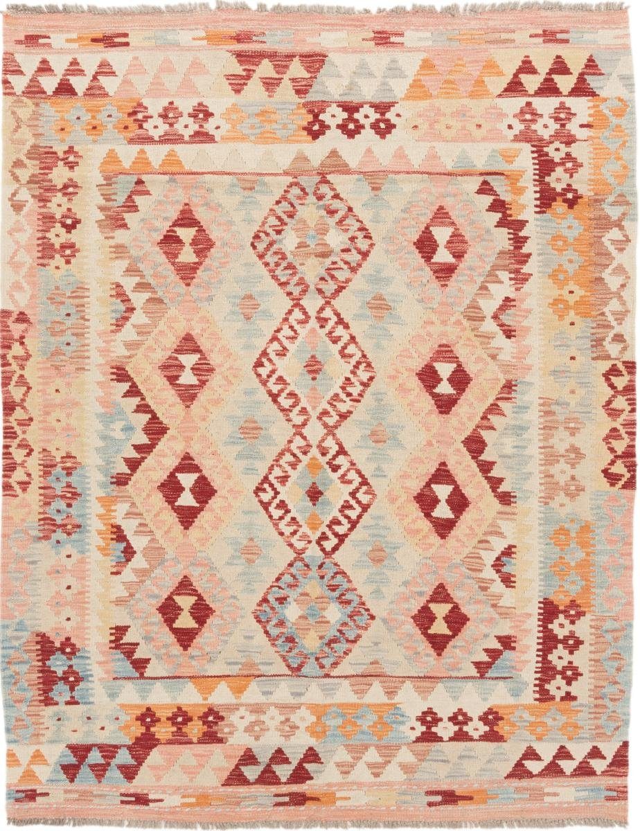 Orientteppich Kelim Afghan 154x194 Handgewebter Orientteppich, Nain Trading, rechteckig, Höhe: 3 mm