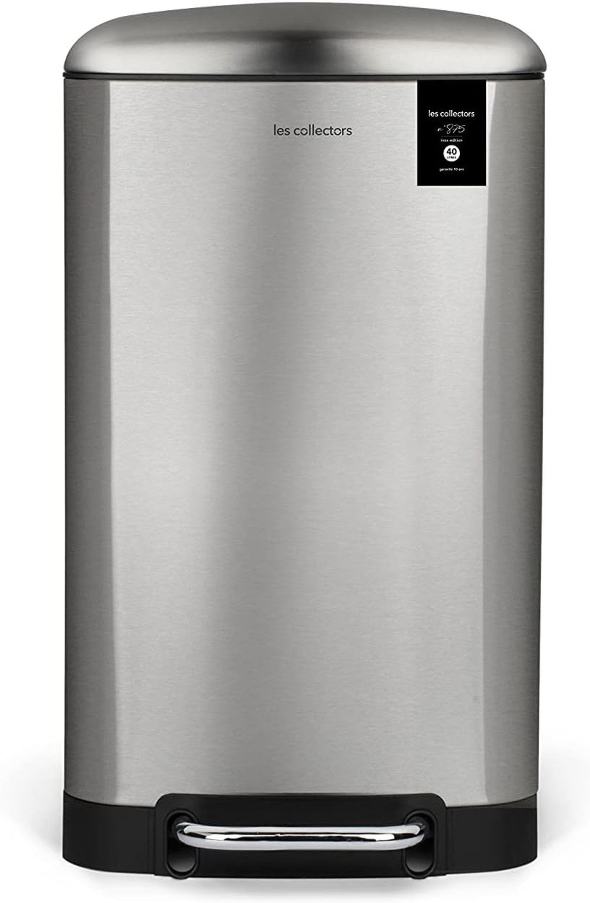 H.Koenig Mülleimer Design Mülleimer Les Collectors No 875 Silber 40 Liter Abfalleimer