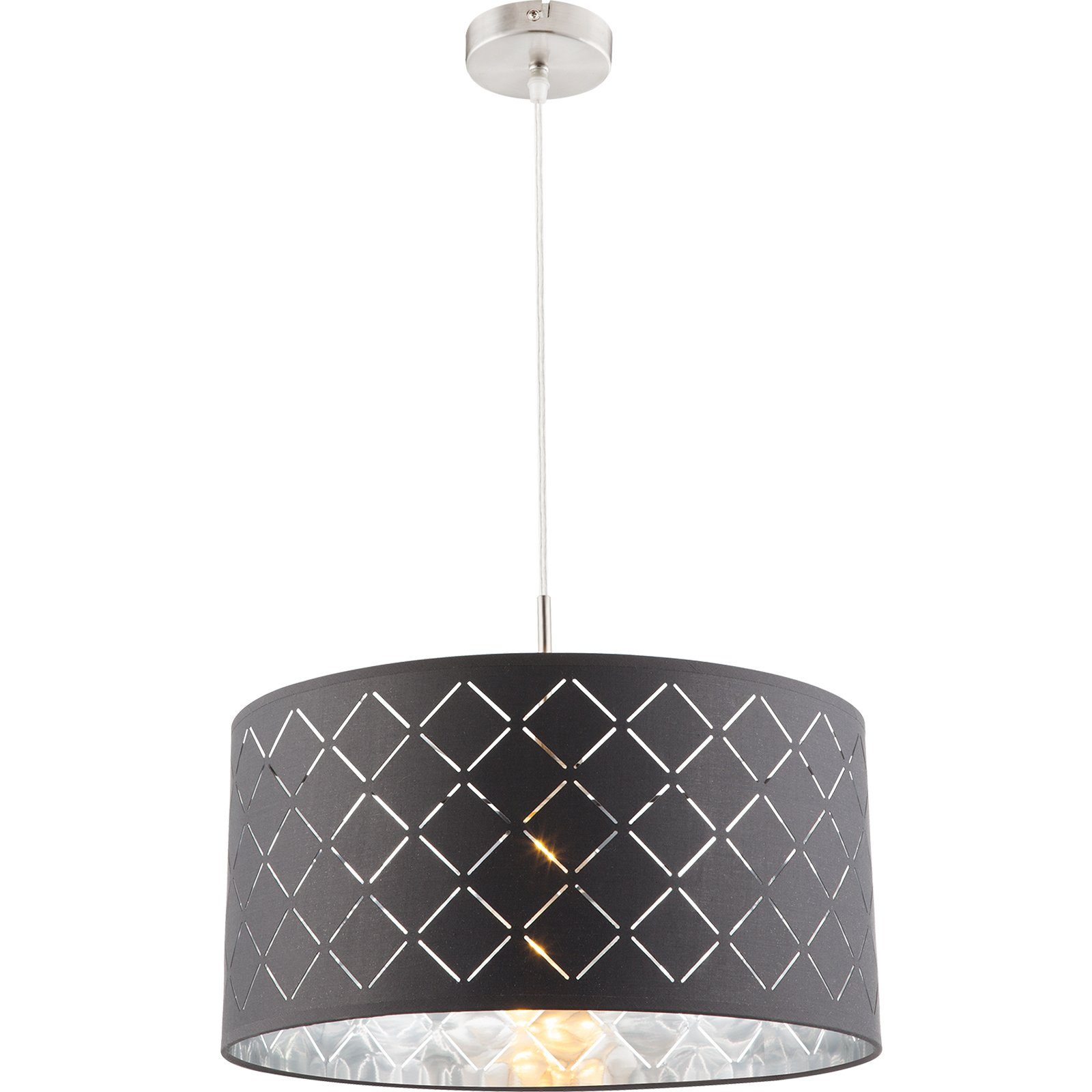 GLOBO LIGHTING Hängeleuchte Hängeleuchte Esszimmer Pendelleuchte Wohnzimmer Hängelampe grau 15228H