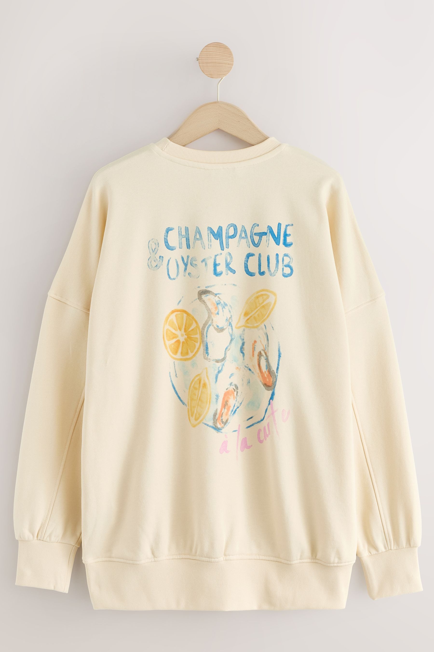 Next Sweater Oversized Rundhalssweatshirt mit Grafik (1-tlg) günstig online kaufen