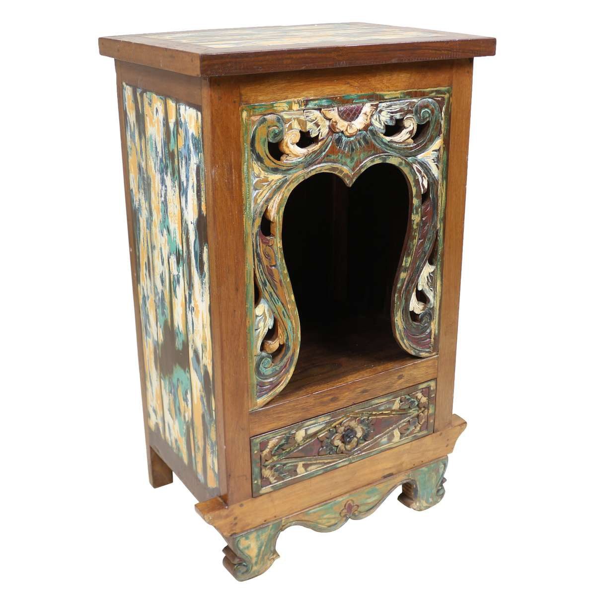 Oriental Galerie Unterschrank Altar Schrank mit Öffnung Mehrfarbig Vintage look 100 cm (1-St)