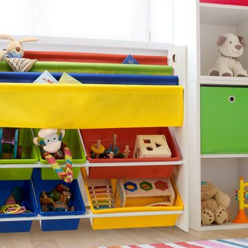 relaxdays Standregal Kinderregal für Bücher und Spielsachen