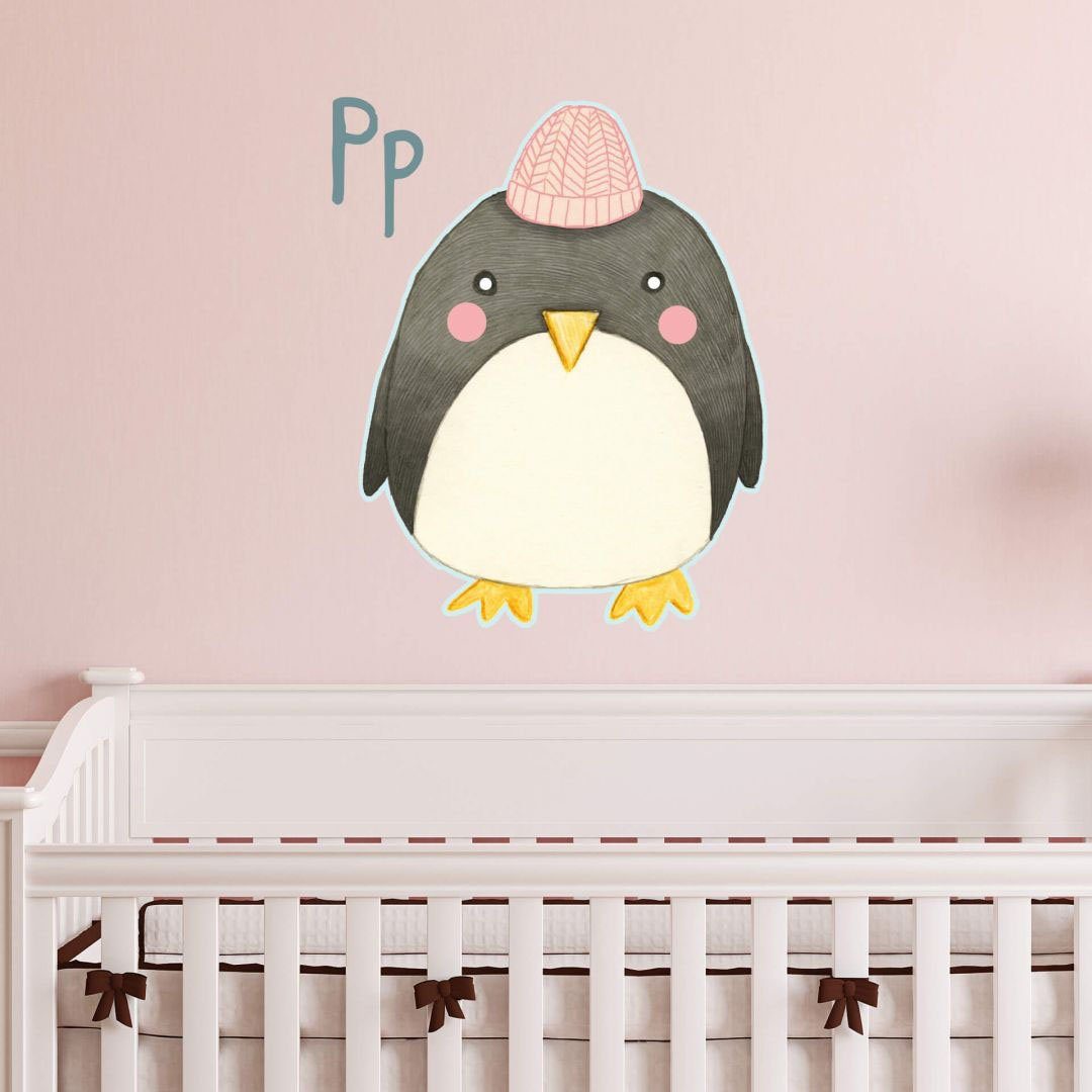 (1 Penguin Wandtattoo P Wall-Art Buchstabe St) Pinguin