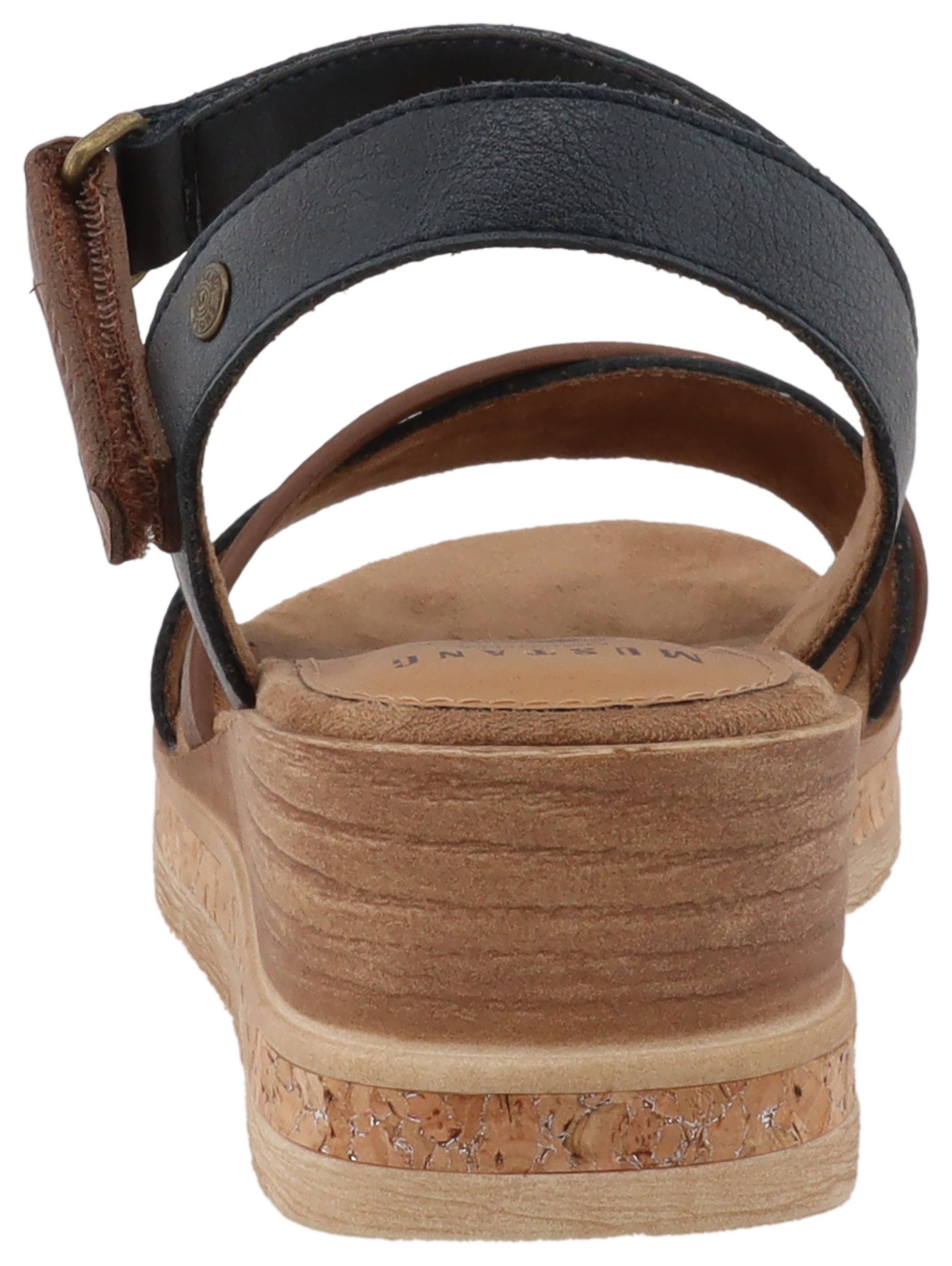 Mustang Shoes Ileana Keilsandalette Riemchensandale, Sommerschuh mit Logoprägung