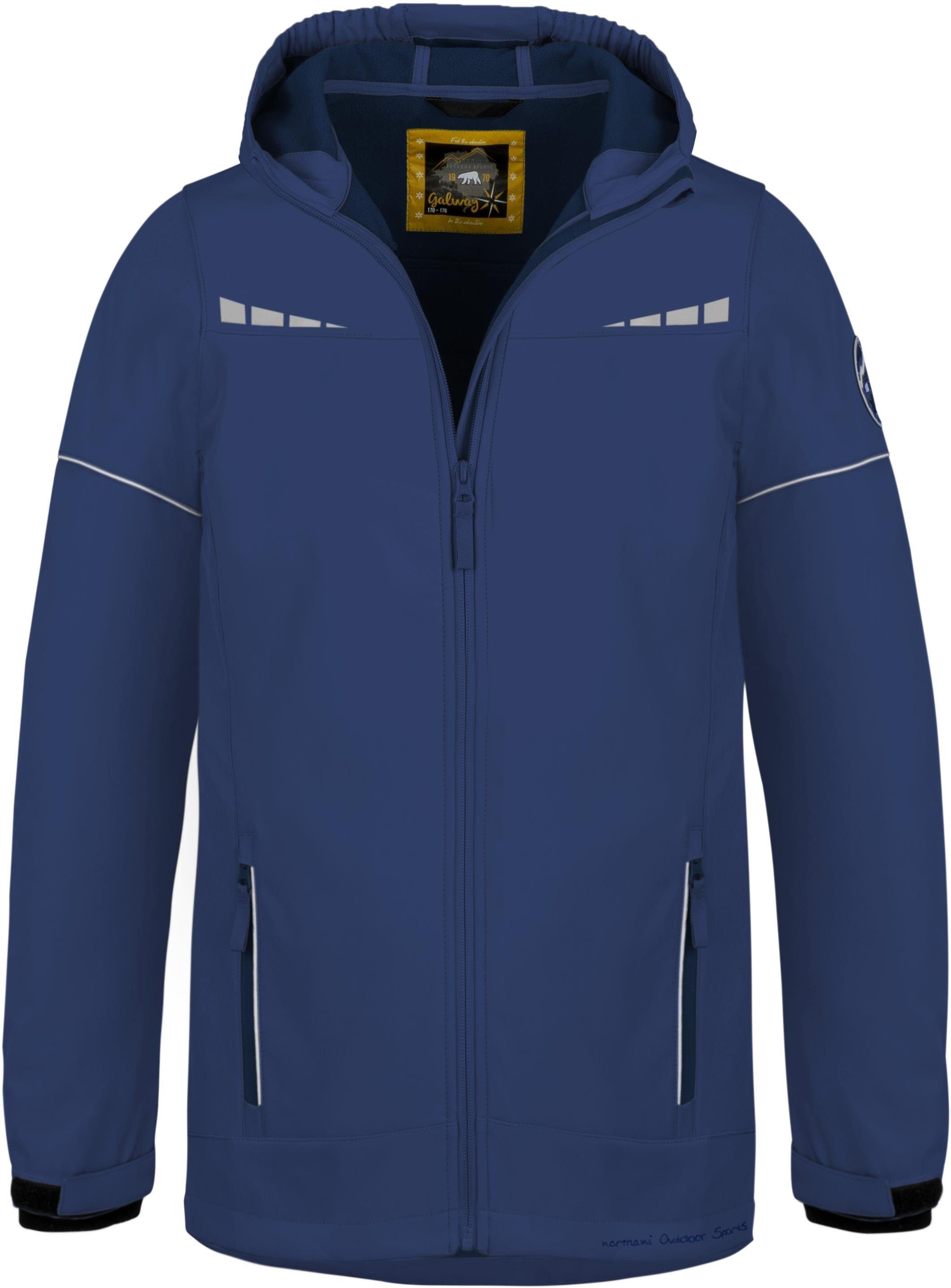 normani Regenjacke Kinder Softshelljacke Galway Wasserdichte Winterjacke Regenjacke mit Fleecefutter Kinderjacke – Bild 2 von 4