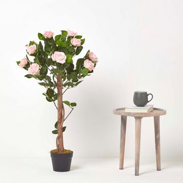 Kunstbaum Kunstbaum Pink 'Rosenbaum', 90 cm, Homescapes, Höhe 90 cm