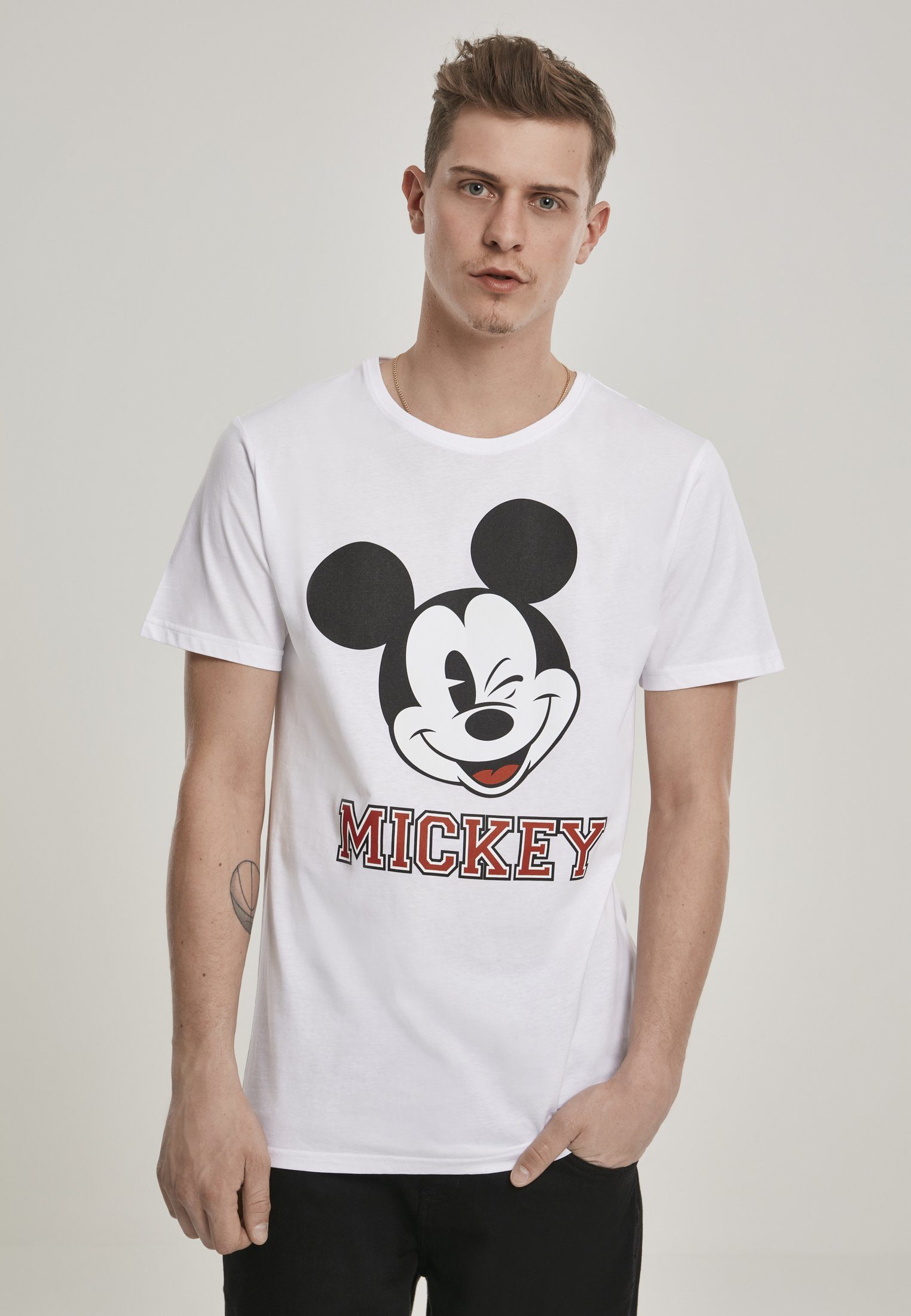 Merchcode T-Shirt Herren Mickey College Tee (1-tlg)