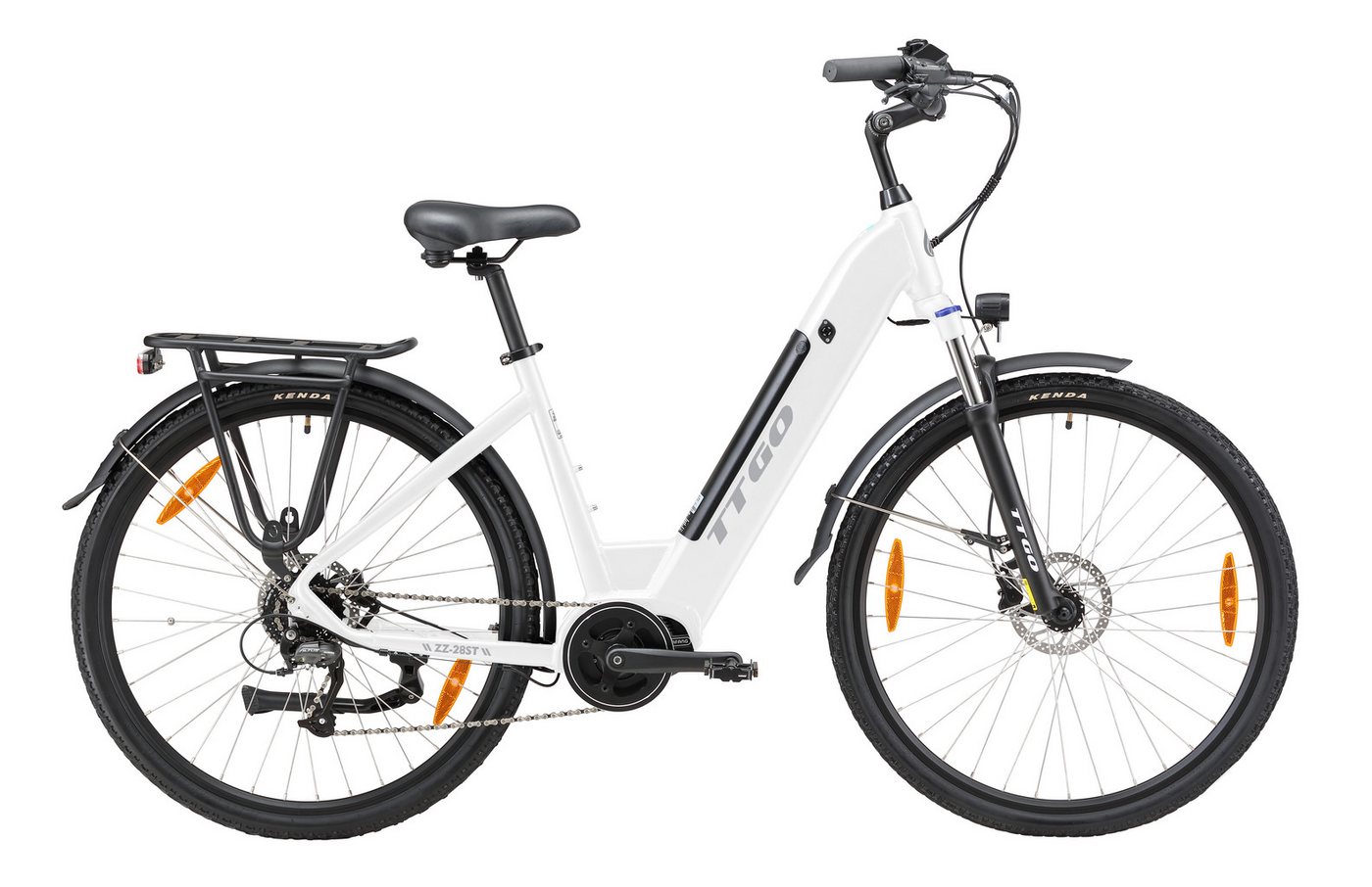 Thumbnail - DOTMALL E-Bike Cityrad C7 28 Zoll Elektrofahrrad mit Mittelmotor und Gepäckträger
