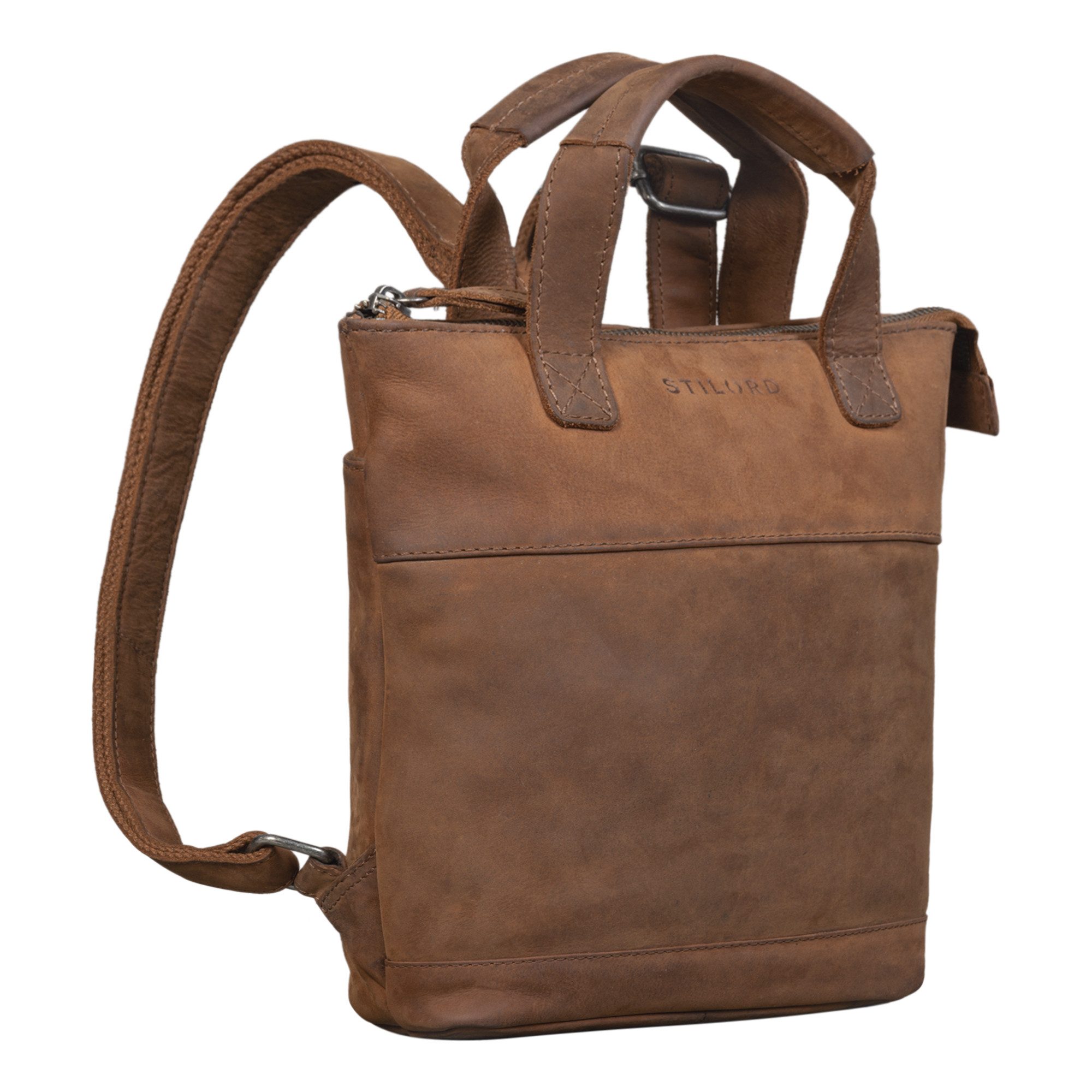 STILORD Cityrucksack "Josie" Rucksacktasche Leder Damen