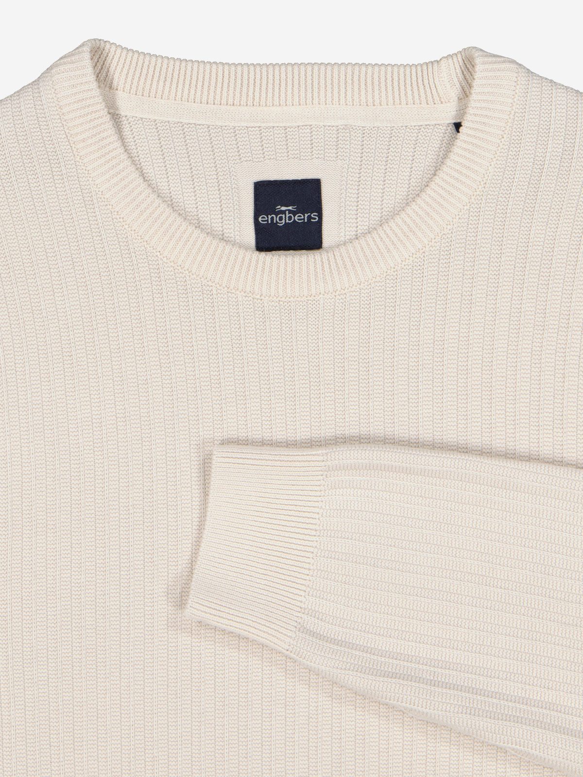Engbers Herren Pullover Rundhals, Creme