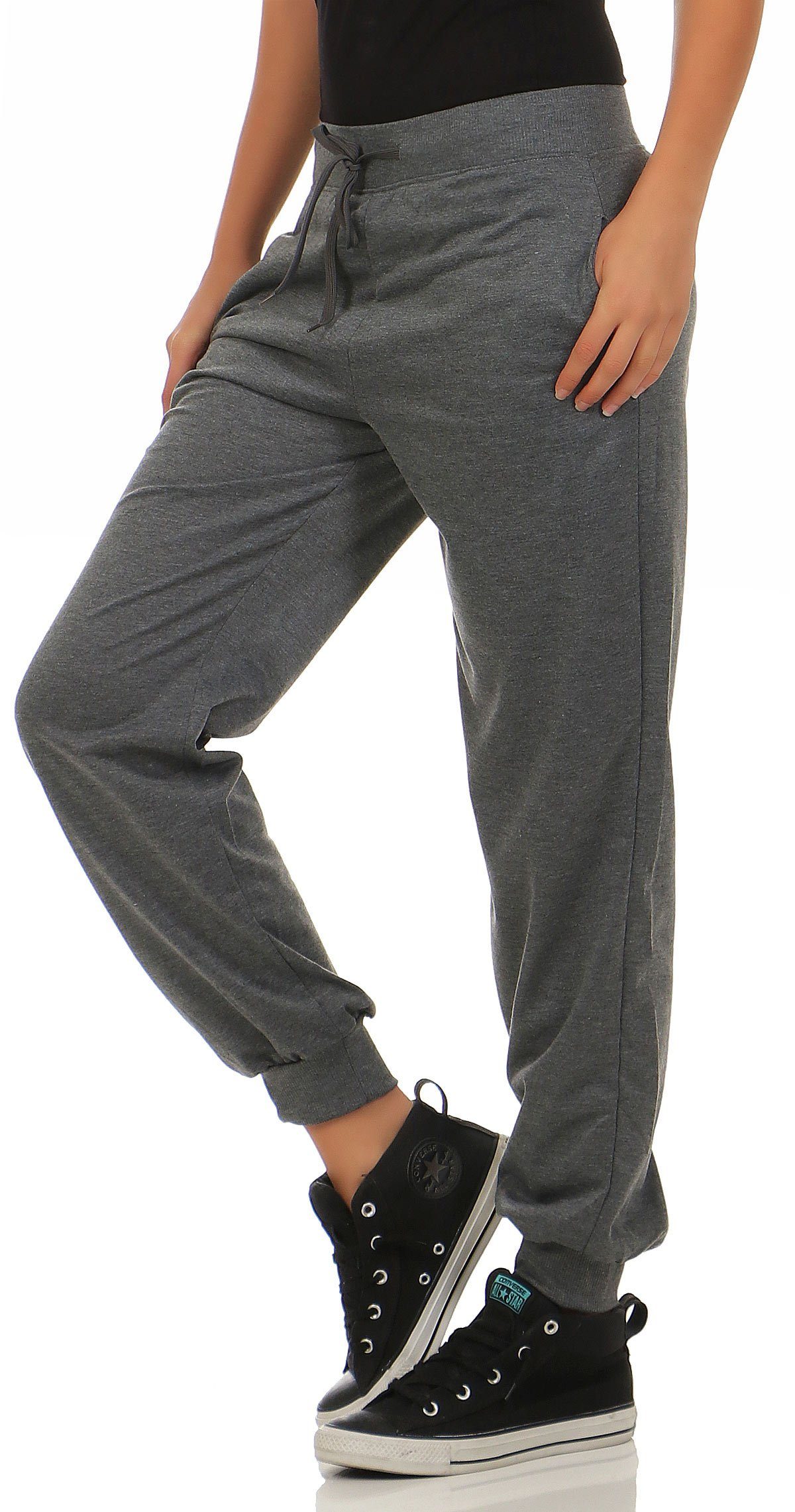 Jogginghose malito Damen Jogginghose im Classic Look, Sporthose in Unifarben