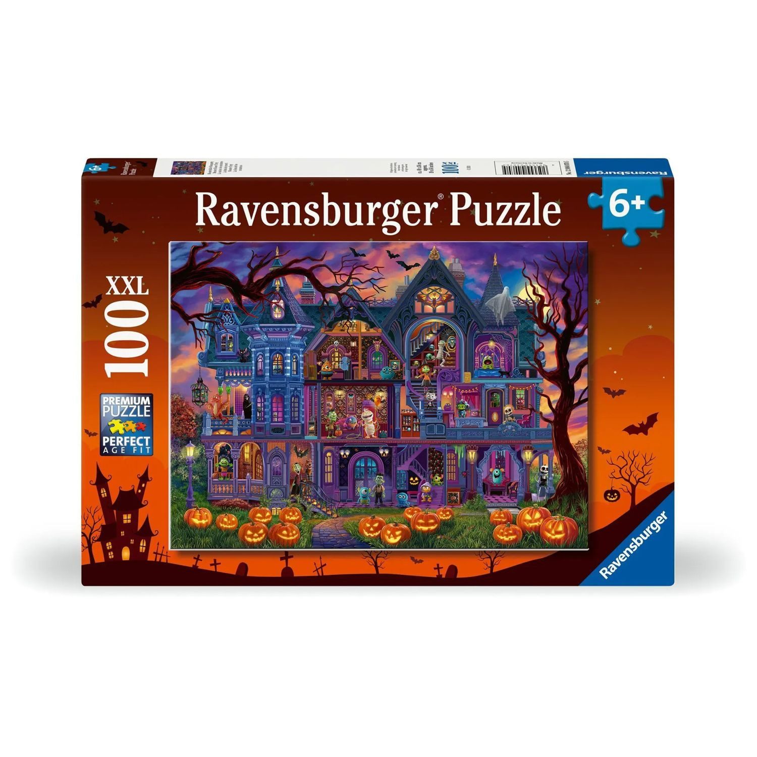 Ravensburger Puzzle Kinderpuzzle 100 XXL Teile - Monsterhafte Hausparty, Puzzleteile