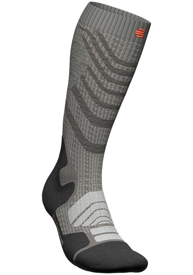 grey/M Sportsocken Kompression Outdoor Compression stone Merino Bauerfeind mit Socks