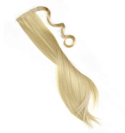 MyBeautyworld24 Haarclip Haarteil Zopf Pferdeschwanz glatt 60 cm goldblond