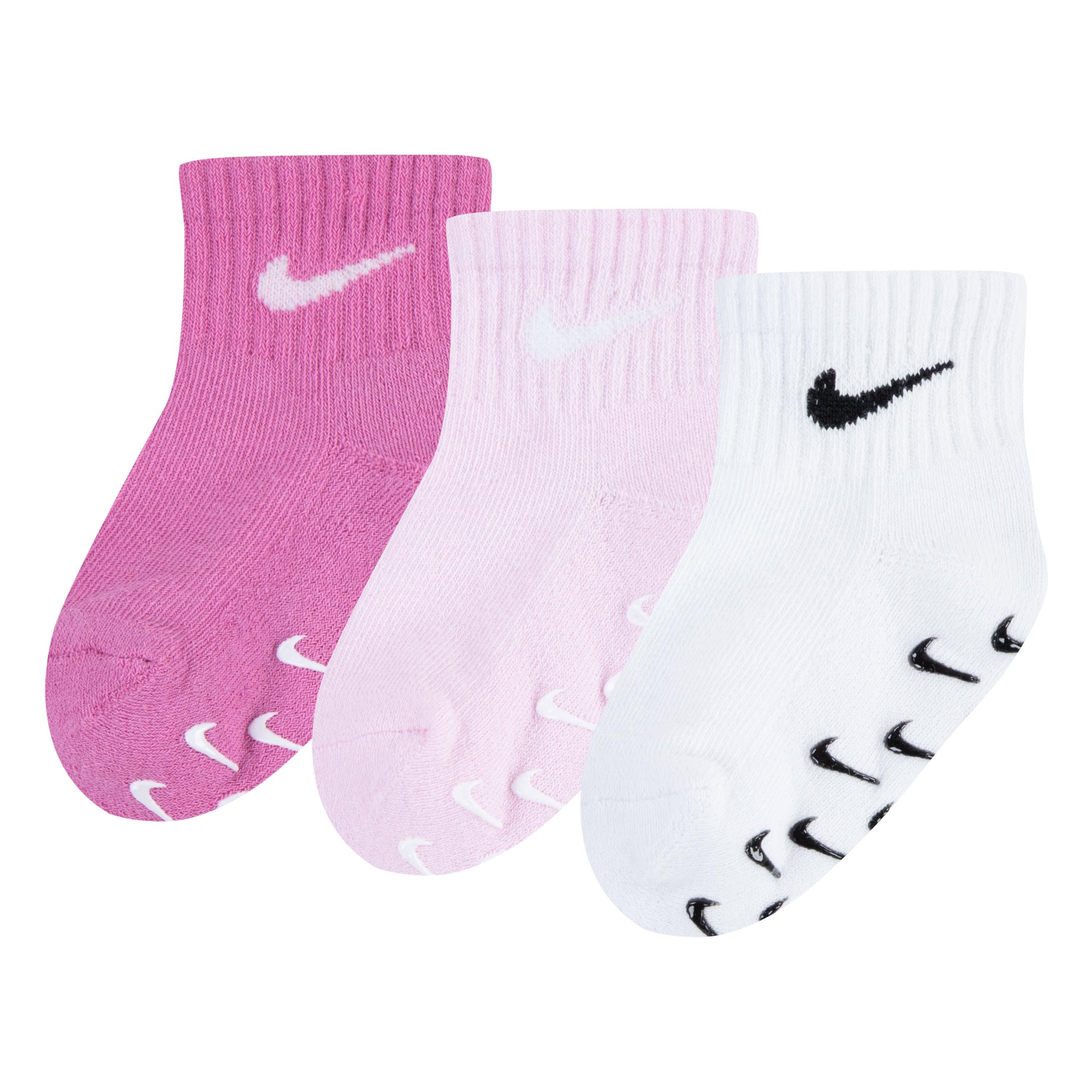 Nike Sportswear Socken NHN 3PK INF/TODD GRIPPER QTR S (3-Paar) für Babys, dreierpack, mit Elasthan-Anteil