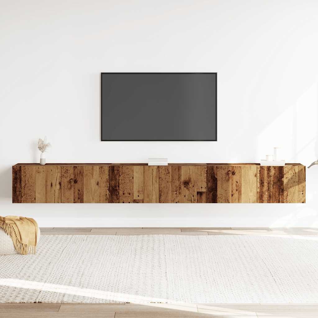 vidaXL TV-Schrank 3-tlg. TV-Schrank-Set Wandmontage Altholz-Optik günstig online kaufen