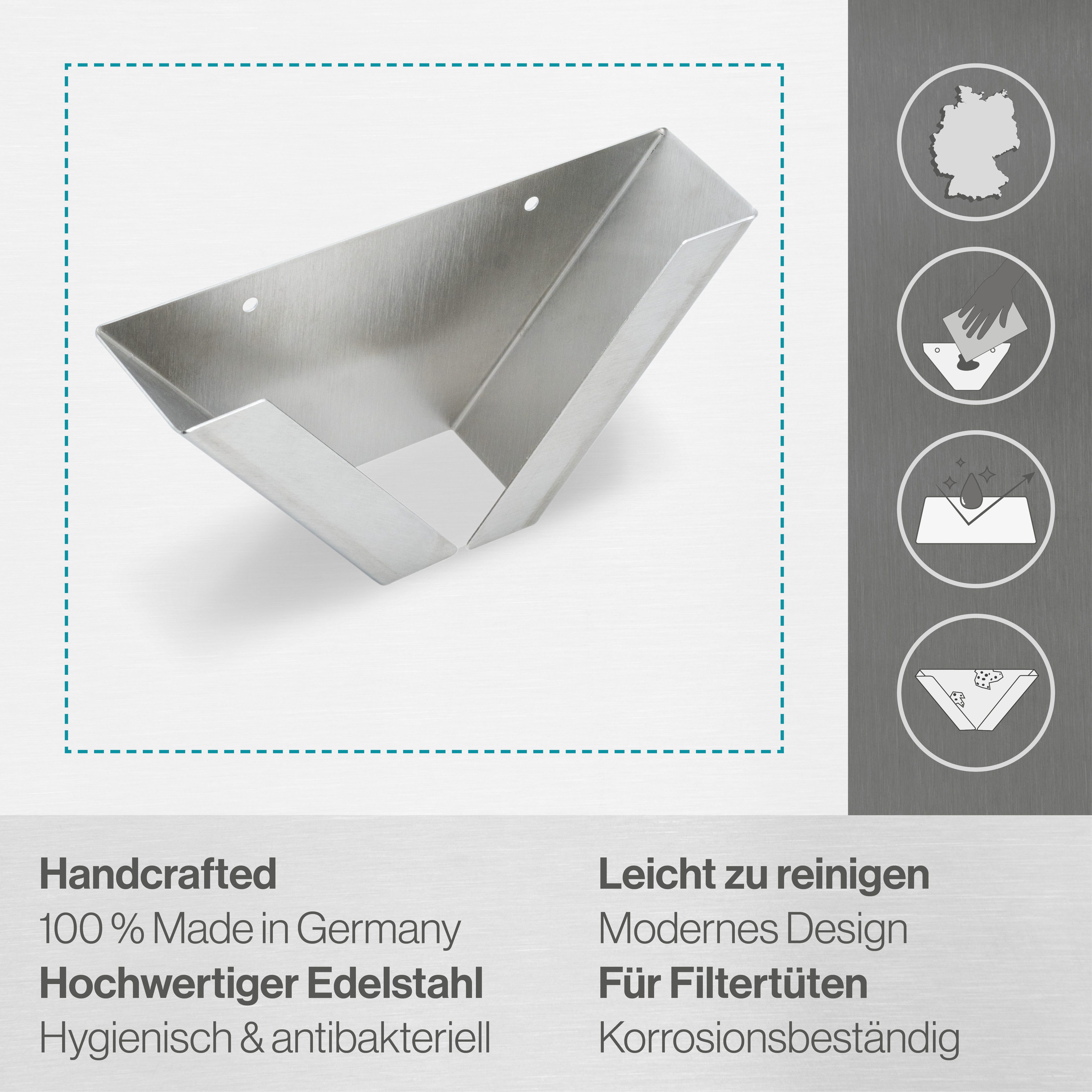 Feuerfest 123 GmbH Kochbesteckhalter Filtertütenhalter aus Edelstahl - Für günstig online kaufen