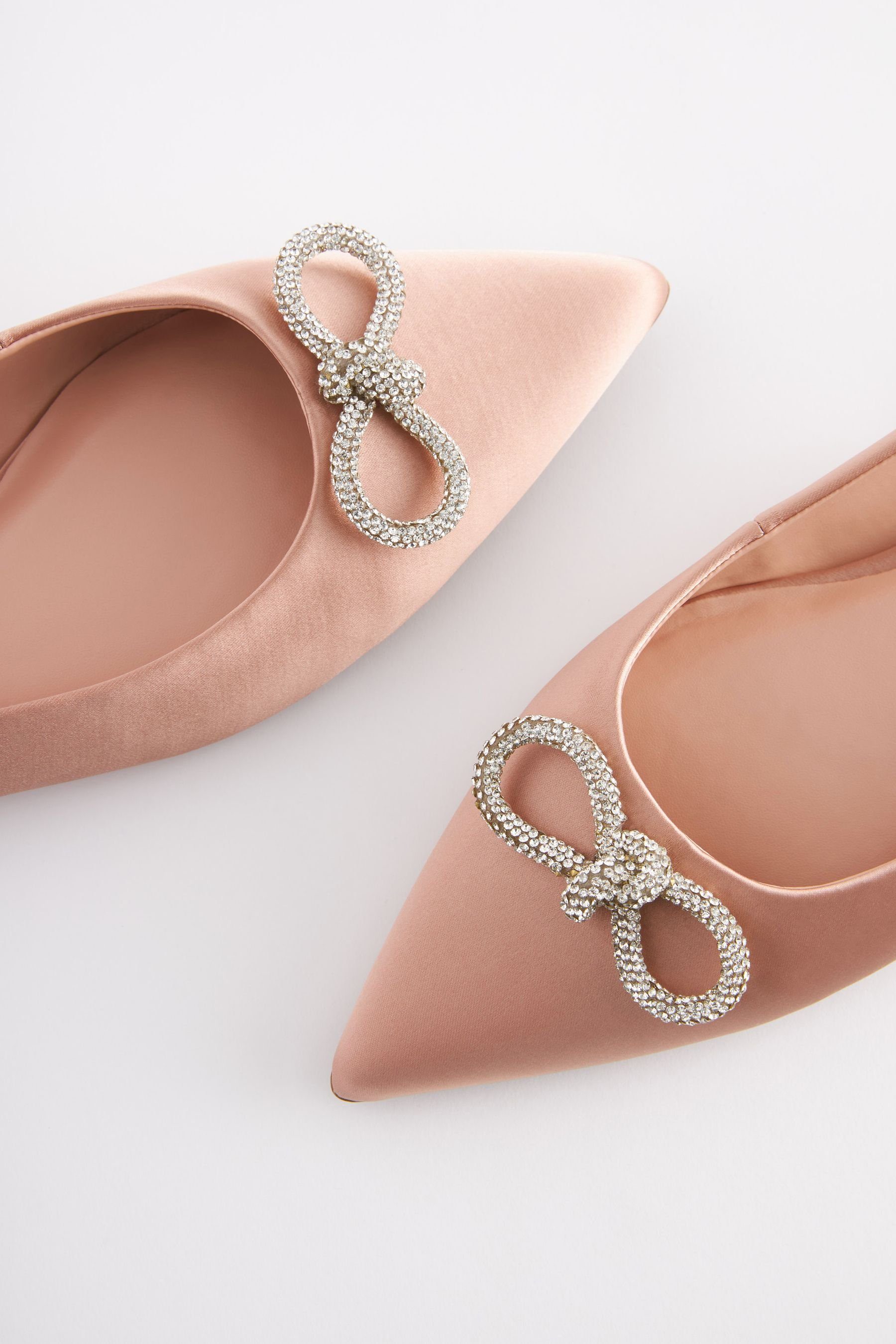 (1-tlg) Comfort® Slingsandale mit Next Nougat Fersenriemen-Schuhe Forever Pink Schleife
