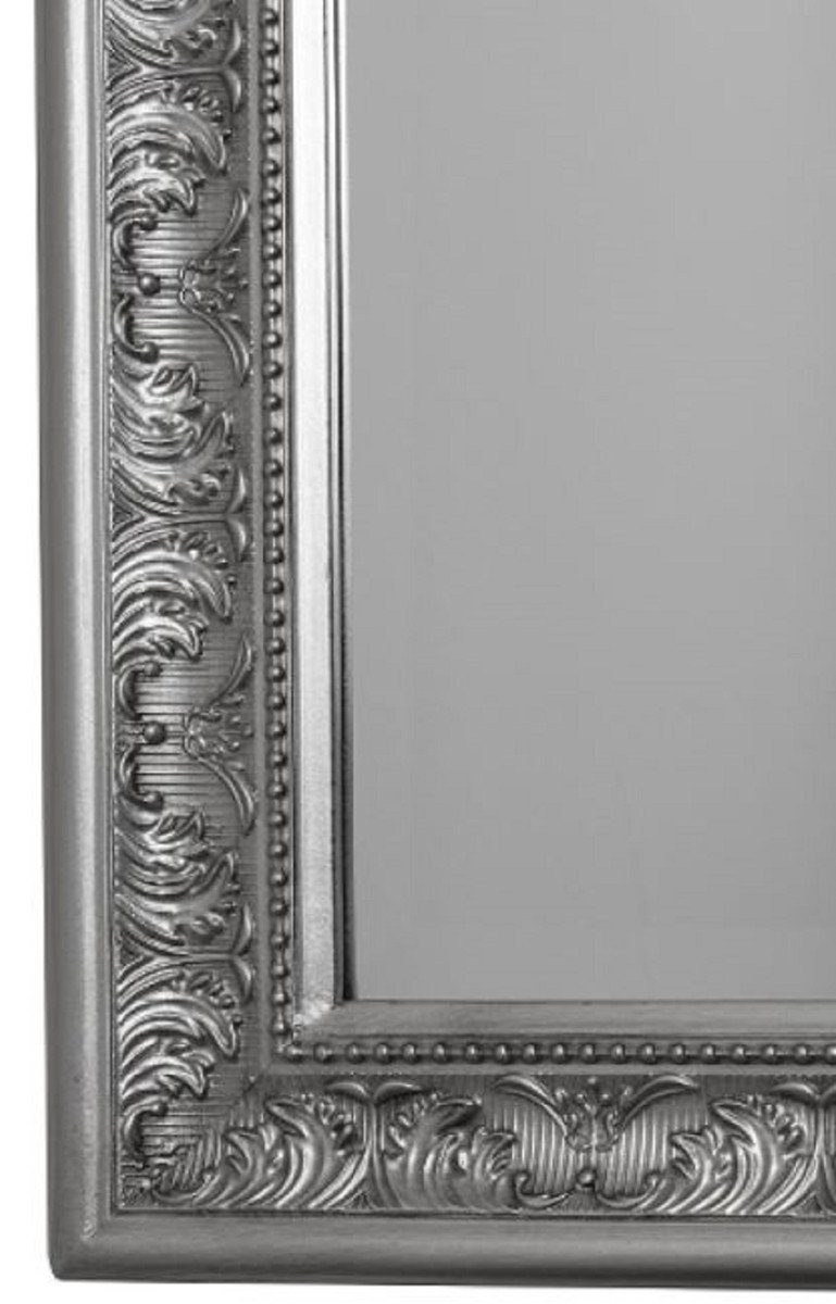 Handgefertigter und 62 H. Silber 52 Wandspiegel x Verzierungen Barock - Padrino wunderschönen cm Barockspiegel Casa mit Spiegel Barock Facettenschliff