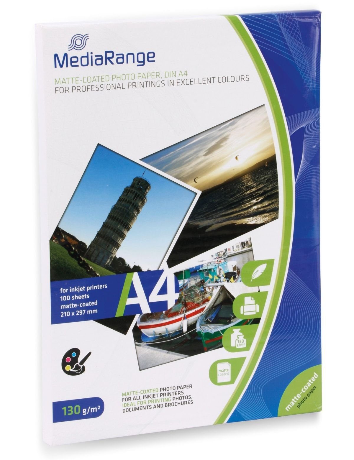 Mediarange MEDIARANGE Fotopapier DIN A4, 130 g/m², matt Tintenstrahldrucker