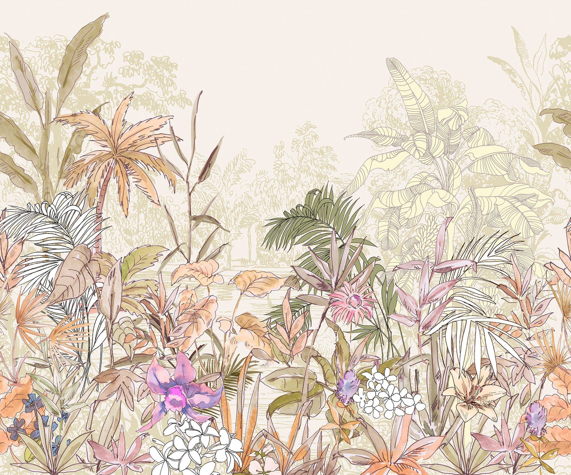 Vliestapete Digitaldruck Vlies - Humided Heat - Размер 300 x 250 cm