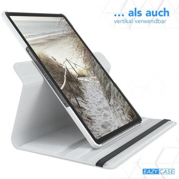 EAZY CASE Tablet-Hülle Rotation Case für Galaxy Tab S9 Rotationcase 11 Zoll, Schutzhülle mit Sleep Wakeup Funktion Tablet Tasche kratzfest Weiß