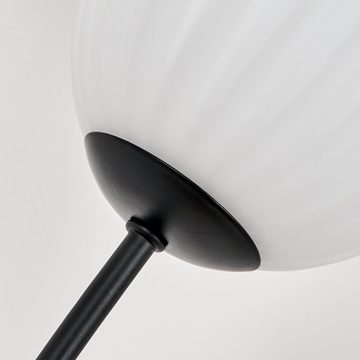 hofstein Stehlampe Stehlampe aus Metall/Riffelglas in Schwarz/Weiß, ohne Leuchtmittel, Leuchte mit Glasschirmen (10cm), dimmbar, 5xG9, ohne Leuchtmittel