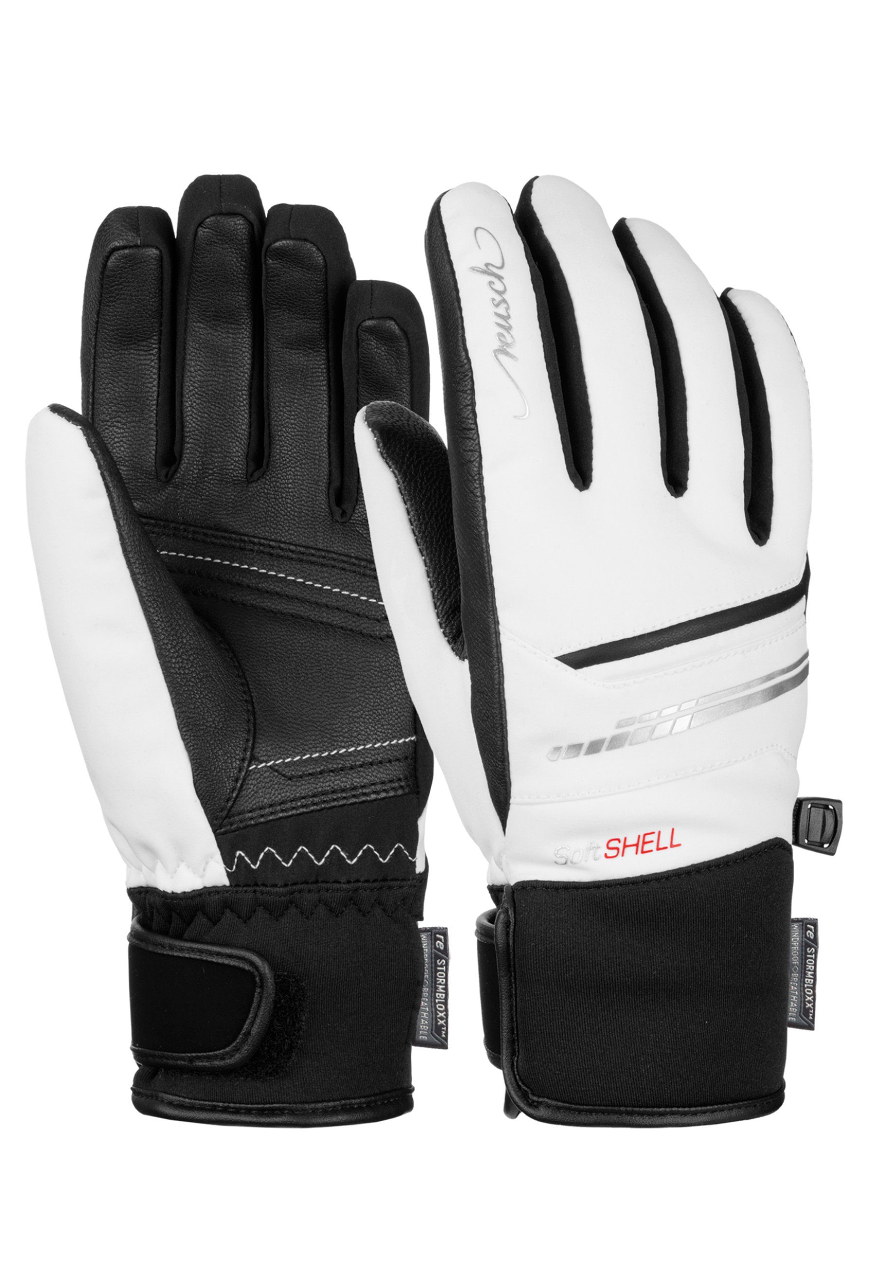 Reusch Skihandschuhe Tomke STORMBLOXX in sportlichem Design schwarz-weiß | Handschuhe