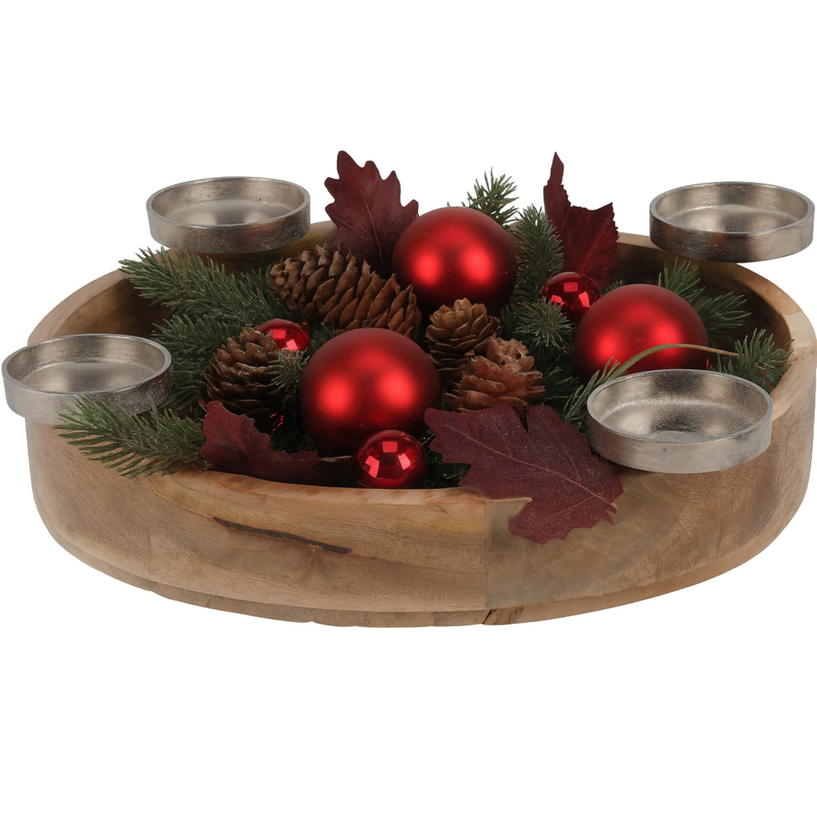 Koopman Adventskranz Tischkranz Kerzenhalter Weihnachtskranz Ø36 cm Mangoho günstig online kaufen