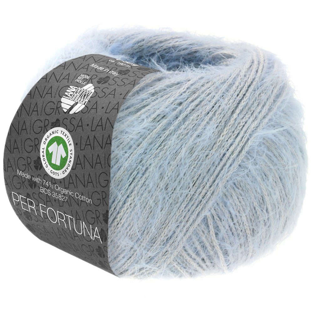 LANA GROSSA PER FORTUNA Häkelwolle, 190 m (flauschiges Kettengarn aus Bio-Baumwolle mit GOTS-Zertifikat), 50 g