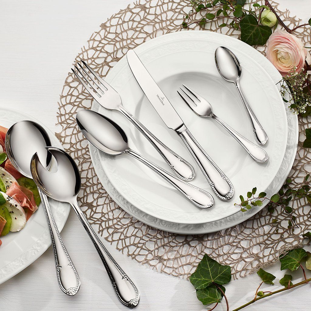 Villeroy & Boch Besteck-Set Mademoiselle Tafelbesteck 68tlg. (68-tlg), 12 Personen, Edelstahl, Edelstahl, 68 Stck, spülmaschinenfest