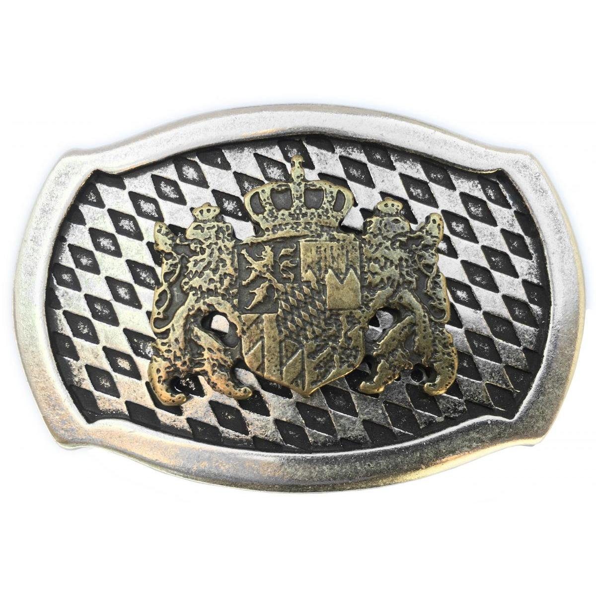 mit bicolor s/g Löwen Für Wechselschließe - BELTINGER - Buckle Gürtelschließe 40mm Gürtelschnalle di Wappen